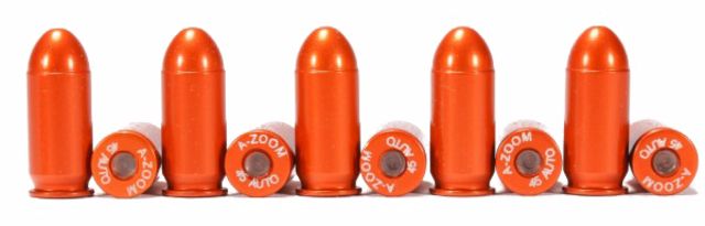 A-Zoom Snap-Cap Training Rounds Pack .45 Auto 10 Pack Orange