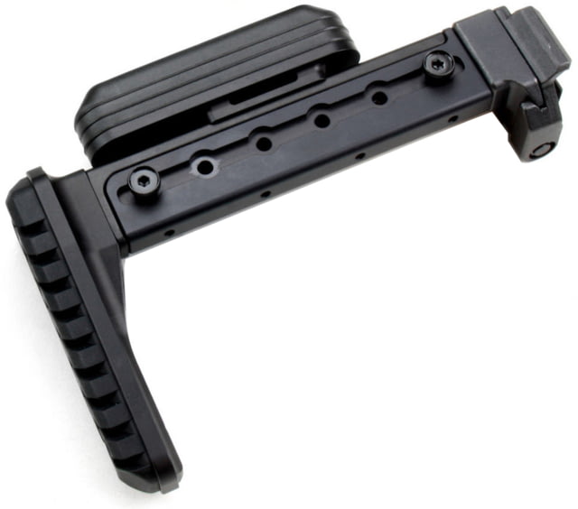 A3 Industries Adjustable Length Modular Folding Stock Straight Extension A3T Butt-Plate Black 6-1/8in-9-1/2in - A3 Industries