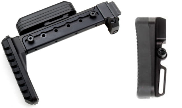 A3 Industries Adjustable Length Modular Folding Stock Straight Extension Magpul 1 Butt-Plate Black 6-1/8in-9-1/2in - A3 Industries
