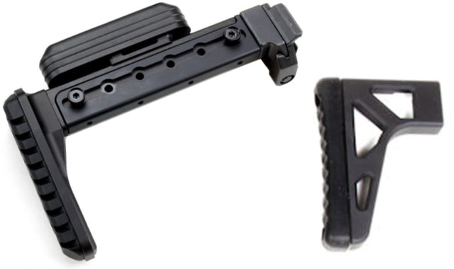 A3 Industries Adjustable Length Modular Folding Stock Straight Extension Xtendo Narrow Butt-Plate Black 6-1/8in-9-1/2in - A3 Industries