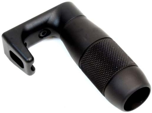 A3 Industries Compact Shorty Vertical Grip w/ Integrated Handstop 90 Degree 3.00in Knurled Aluminum Grip Polymer Base Black - A3 Industries