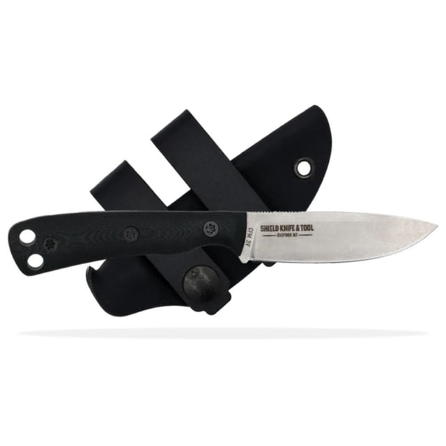 Shield Arms ASCENT MINI - BLACK DROP POINT PLAIN EDGE 2.9 BLADE G10 HANDLE AE9BD1DC SLD - Shield Arms