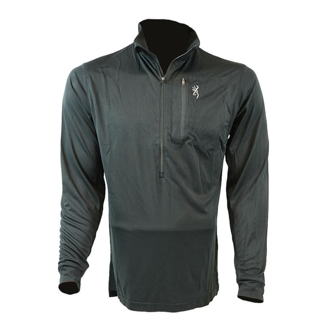 Browning Early Season 3/4 Zip Shirt Black S D0CC8B48 QH