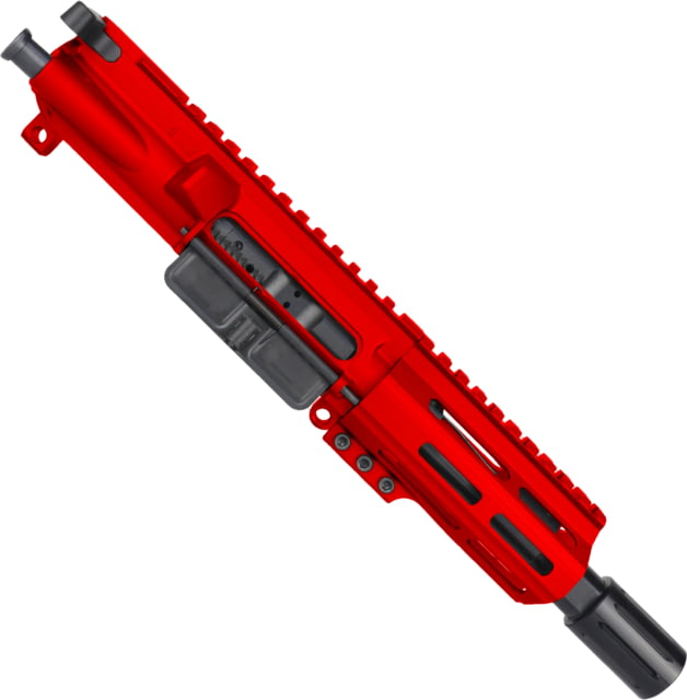 ABC RIFLE COMPANY AR-15 .223 Remington/5.56x45mm NATO Micro Pistol 5in Barrel M-LOK Handguard Upper Receiver w/BCG And Charging Handle Red - Abc Rifle Company