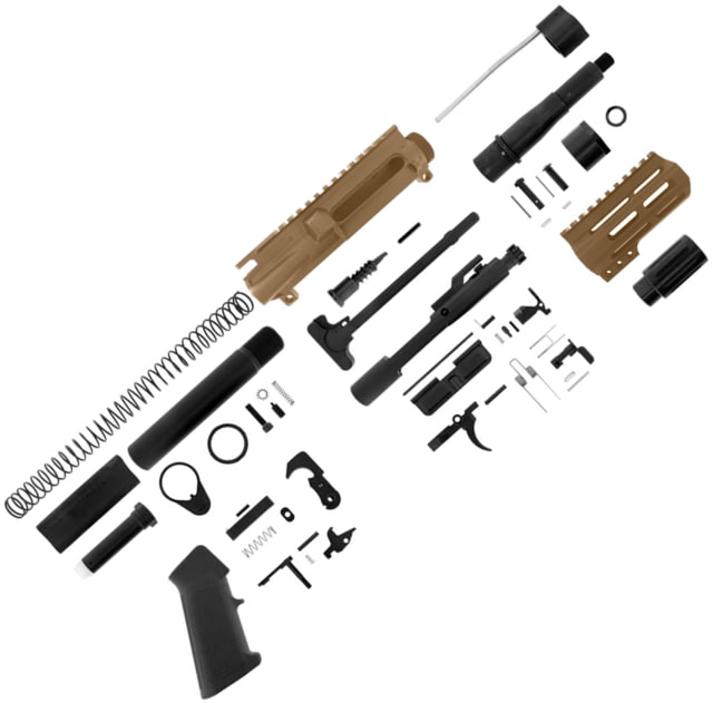 ABC RIFLE COMPANY AR-15 Micro Pistol Build 5.56x45mm NATO 5in Barrel 4in M-LOK Handguard Upper Receiver Bronze - Abc Rifle Company