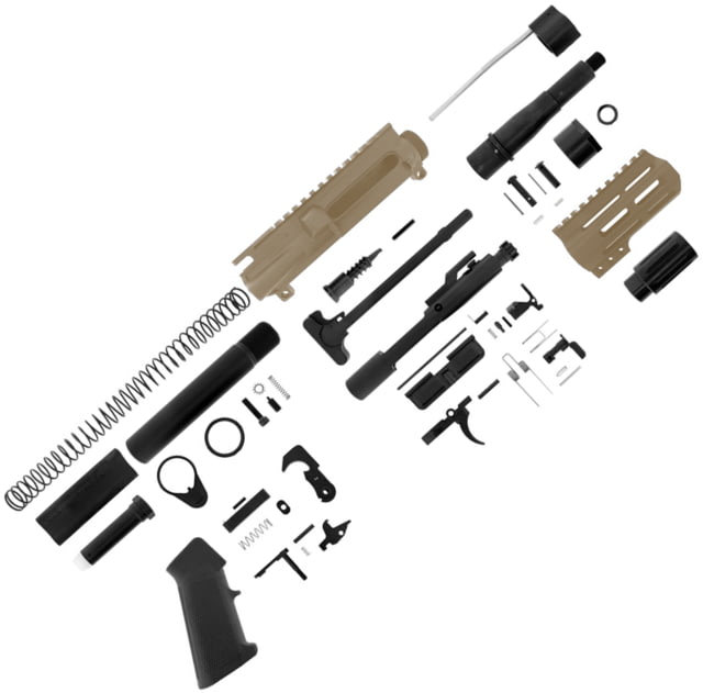 ABC RIFLE COMPANY AR-15 Micro Pistol Build 5.56x45mm NATO 5in Barrel 4in M-LOK Handguard Upper Receiver Flat Dark Earth - Abc Rifle Company