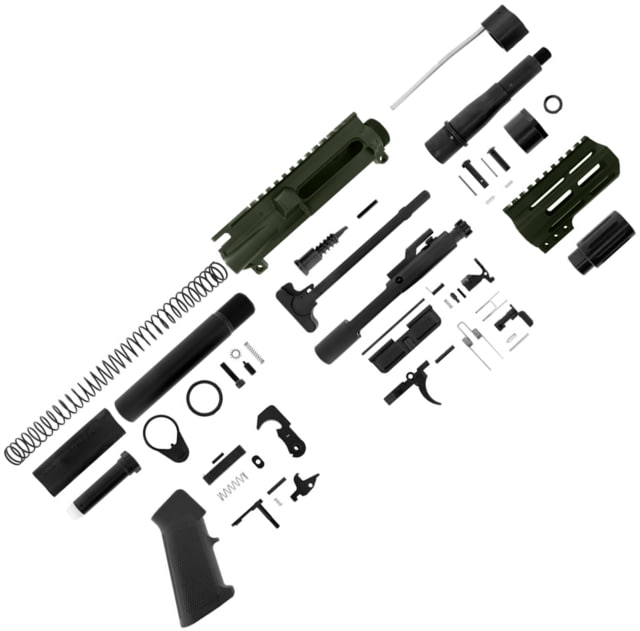 ABC RIFLE COMPANY AR-15 Micro Pistol Build 5.56x45mm NATO 5in Barrel 4in M-LOK Handguard Upper Receiver Olive Drab Green - Abc Rifle Company