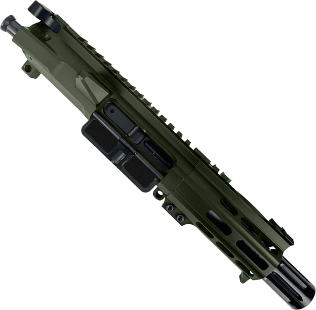 ABC RIFLE COMPANY AR .40 S&W Billet Pistol 4in Barrel Custom M-LOK Handguard Complete Upper Receiver w/BCG And Charging Handle Olive Drab Green - Abc Rifle Company