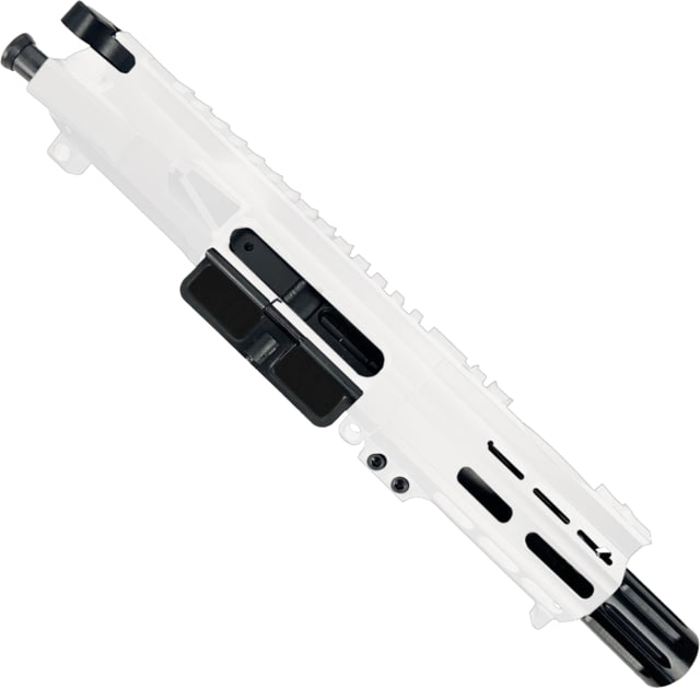 ABC RIFLE COMPANY AR .40 S&W Billet Pistol 4in Barrel Custom M-LOK Handguard Complete Upper Receiver w/BCG And Charging Handle White - Abc Rifle Company