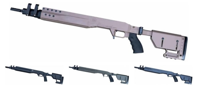DEMO, Accuracy Solutions F.A.S.T. Chassis FEM 33 II Savage 4.400 Short Action - Side Bolt Release, Folding Stock, Right Hand Bolt, Sniper Grey, AS-20511 in US