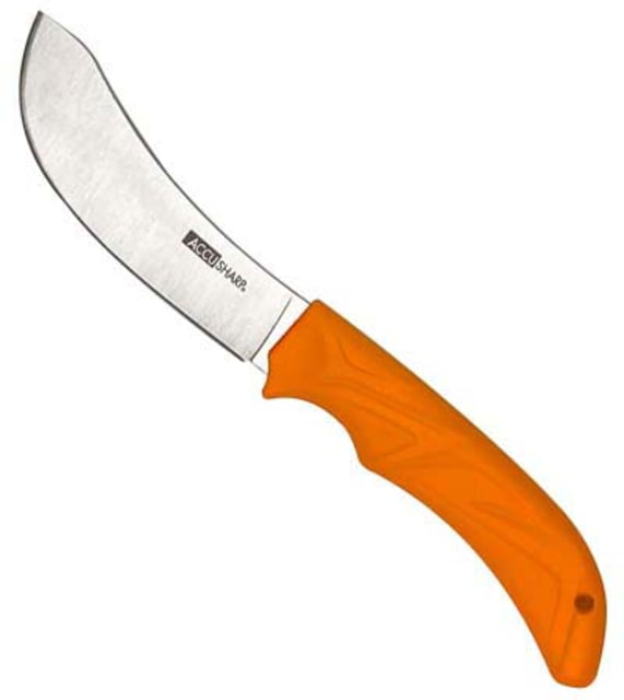 AccuSharp Butcher Knife 4in 420 Stainless Steel Blade Orange Thermoplastic Rubber Handle - Accusharp