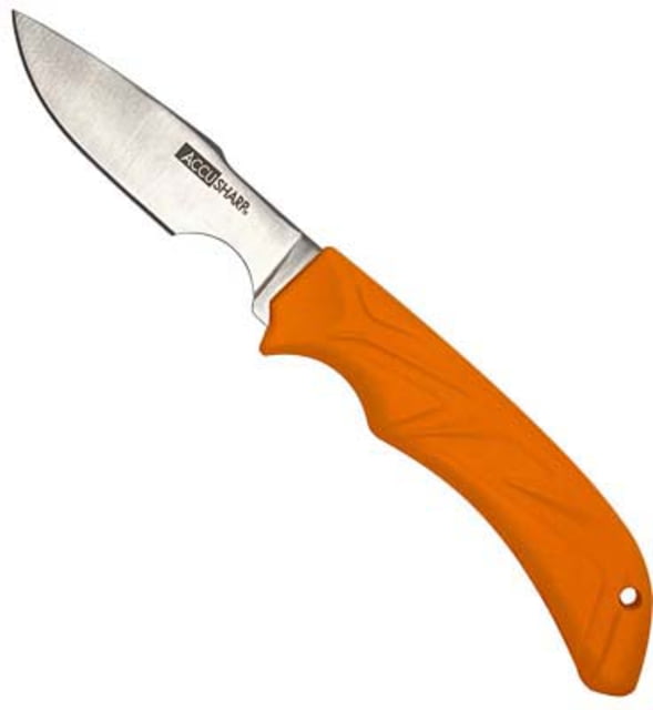 AccuSharp Caping Knife 3.5in 420 Stainless Steel Orange Thermoplastic Rubber Handle - Accusharp