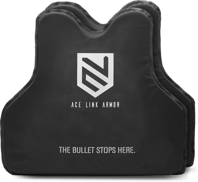 Ace Link Armor A15 Level IIIA Flexcore Soft Armor Plates Front & Back Small Black