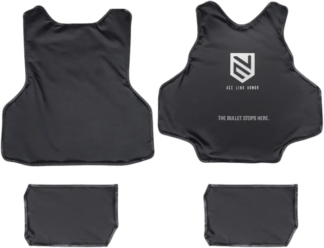 Ace Link Armor Cataphract 3.0 Level IIIA PE-X Dual Protection Soft Armor Panel Set Black Extra Large - Ace Link Armor