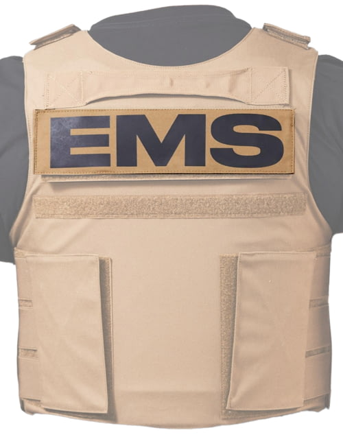 Ace Link Armor EMS Patch Black On Coyote - Ace Link Armor