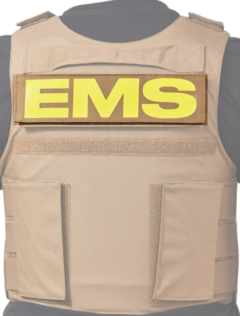 Ace Link Armor EMS Patch Yellow On Coyote - Ace Link Armor