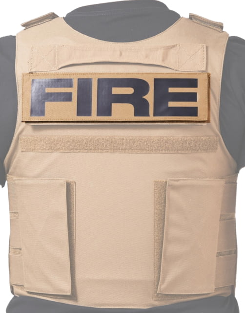 Ace Link Armor Fire Patch Black On Coyote - Ace Link Armor