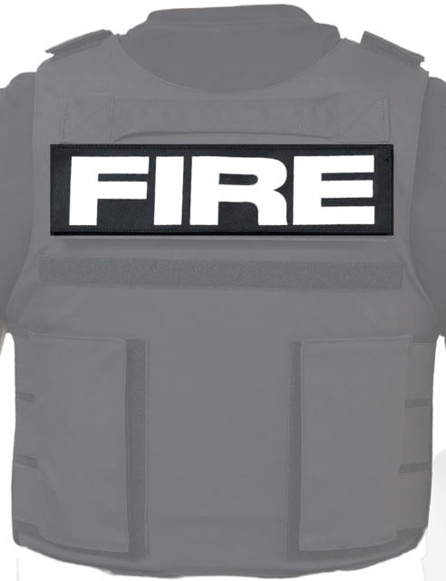 Ace Link Armor Fire Patch White On Black - Ace Link Armor