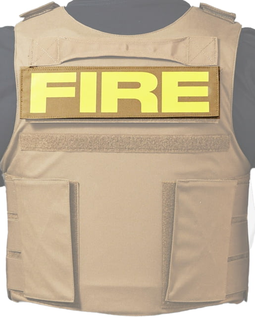 Ace Link Armor Fire Patch Yellow On Coyote - Ace Link Armor
