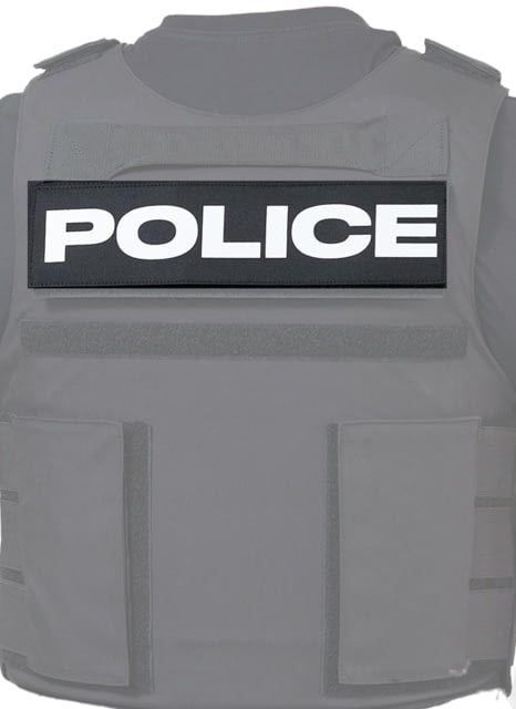 Ace Link Armor Police Patch White On Black - Ace Link Armor