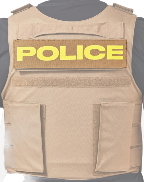 Ace Link Armor Police Patch Yellow On Coyote - Ace Link Armor