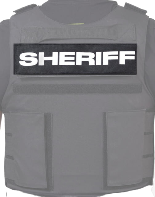 Ace Link Armor Sheriff Patch White On Black - Ace Link Armor