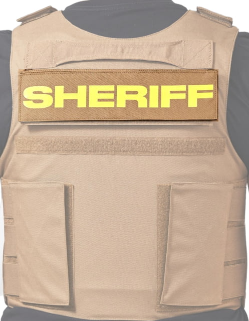 Ace Link Armor Sheriff Patch Yellow On Coyote - Ace Link Armor