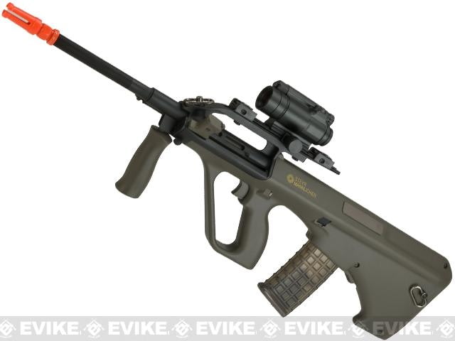 Action Sport Games Evike.com Exclusive ASG Steyr Licensed Metal Gearbox AUG A2 Airsoft AEG Rifle OD Green - Action Sport Games
