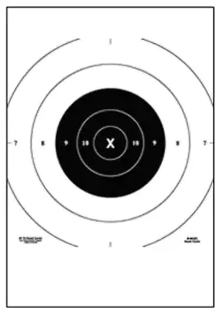 Action Target  Replacement Center For B-8 Bullseye Targets 100 Per Case Black 10.5in x 10.5in B-8C P-100 - Action Target