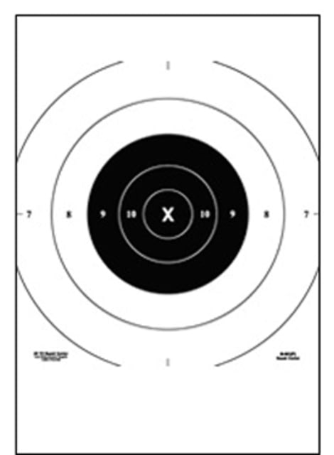 Action Target  Replacement Center For B-8 Bullseye Targets Pack of 100 Black B-8C - Action Target