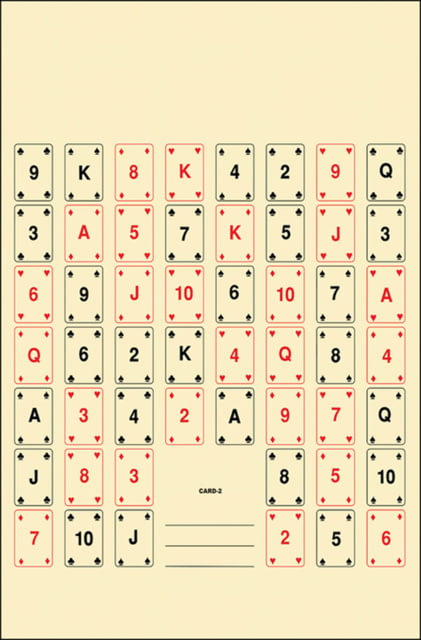 Action Target CARD-2-100 Playing Card #2Paper 22.50 X 24.00 52 Playing Car by USA Action Target Shooting Paper Targets