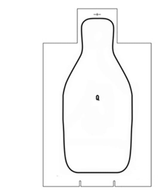Action Target Die Cut Q Cardboard Target 19x31 in - Action Target