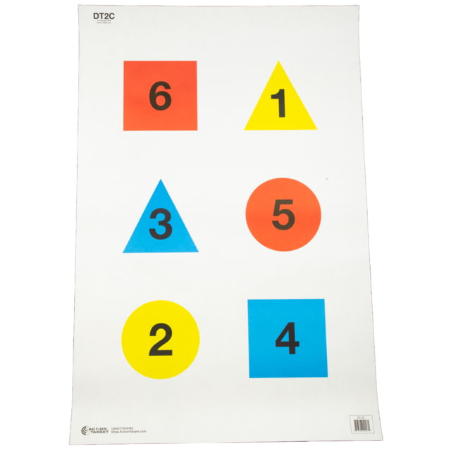 Action Target Discretionary Command Training Target V 2-C Multi Color 23" x 35" 100 Per Box - Action Target