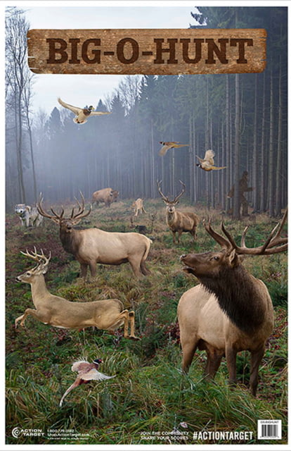 Action Target GS-BIGHUNT-100 Action Big-O-Hunt Hanging Paper 23 X 35 Anima by USA Action Target Shooting Paper Targets