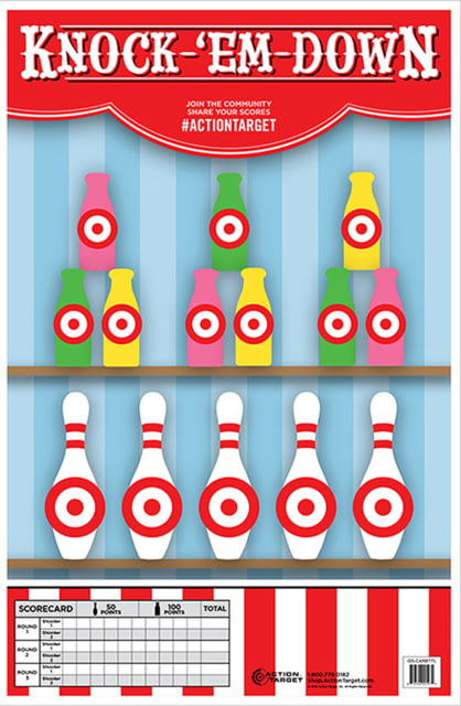 Action Target  Action Knock-'Em-Down Hanging Paper 23 X 35 - Action Target