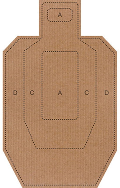 EDEMO Action Target IPSC/USPSA Cardboard Torso Target 100 Pack IPSC-CB-100 EDEMO1 - Action Target