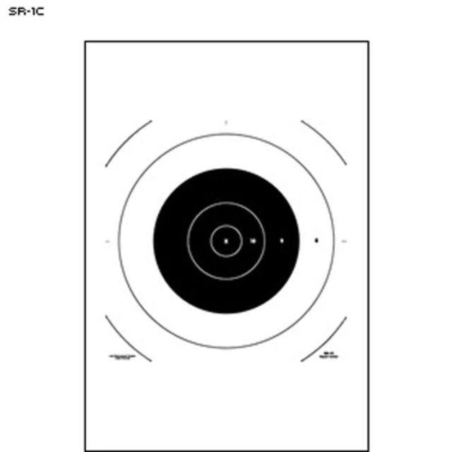 Action Target  Replacement Center For SR-1 Military Targets 100 Per Case Black 10.5in x 10.5in - Action Target