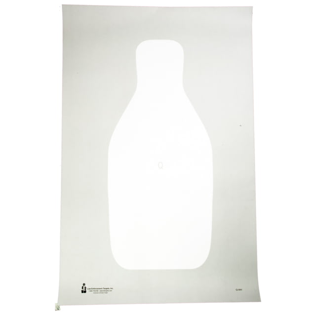 Action Target Standard FBI/DEA Q Target Bright White 22 1/2x34 1/2 100 Per Box - Action Target