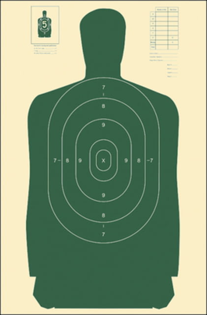 Action Target Standard Silhouette Target Green 24x45 Inch - Action Target