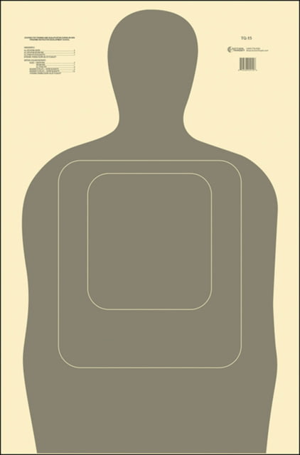 Action Target TQ15GRAY100 TQ-15 Training Target Hanging Paper 24 X 45 Silh by USA Action Target Shooting Paper Targets