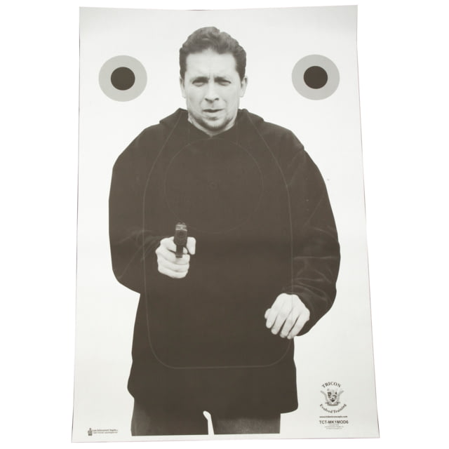 Action Target Tridents Concepts Tactical Target Version 6 Training Target Black and White 23 x 35 100 Per Box - Action Target