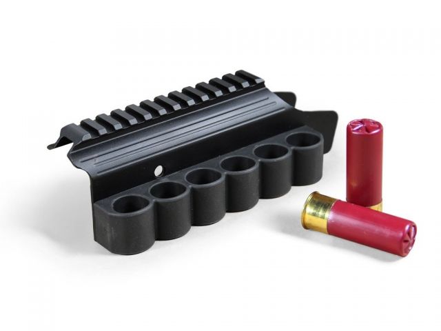 Adaptive Tactical Saddle Mount Shell Carrier - Mossberg 500/590/930 12Ga Black - Adaptive Tactical