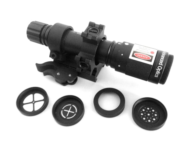 ADE Advanced Optics Adjustable Multi-Reticle Green Laser Flashlight Sight w/ Pressure Switch and QD Mount Black - Ade Advanced Optics