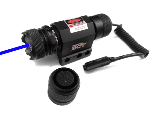 ADE Advanced Optics 1 Triple Duty Blue/Violet Laser Sight w/ Picatinny Mount 450nm Black - Ade Advanced Optics