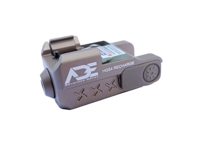 ADE Advanced Optics HG54R Rechargeable Universal Laser Sight Red Laser Springfield Hellcat OSP/PRO FDE HR54 Recharge FDE - Ade Advanced Optics