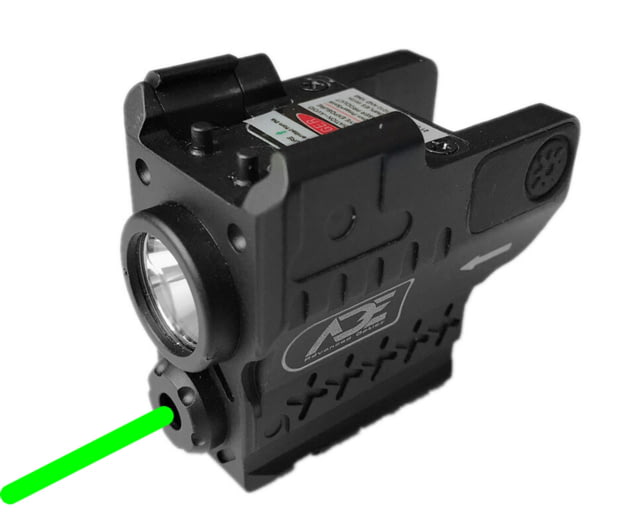 ADE Advanced Optics 2 Green Laser Flashlight Sight SW SD9VE Ruger Security 9 HK P2000sk Canik tp9sf Springfield XD Black - Ade Advanced Optics