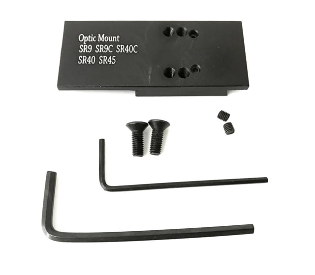 ADE Advanced Optics Optic Mount Plate Ruger SR9 SR9c SR40 SR40c and SR45 Pistols Black Ruger SR9 Plate