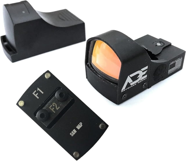 ADE Advanced Optics Reflex Red Dot Sight w/Mount Plate S&W MP M&P/Standard Picatinny Mount 1x 5 MOA Reticle Black