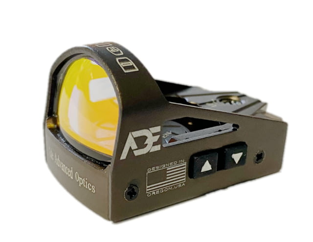 USED ADE Advanced Optics  Delta Mini Reflex Red Dot Micro Sight Dot Reticle FDE  EDEMO1 Condition Fair Scratches - Ade Advanced Optics