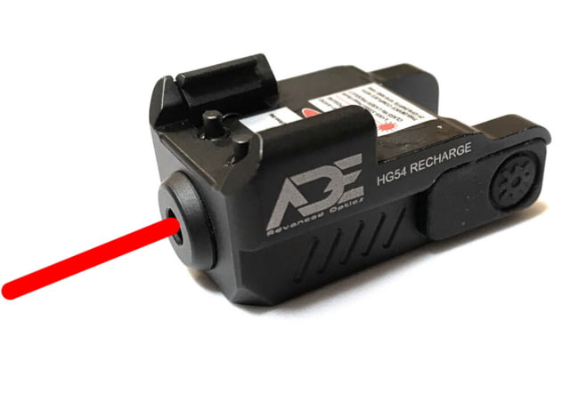 ADE Advanced Optics Rechargeable Super Ultra Compact Laser Sight RED Laser Springfield Hellcat OSP/PRO Black HR54C Recharge - Ade Advanced Optics